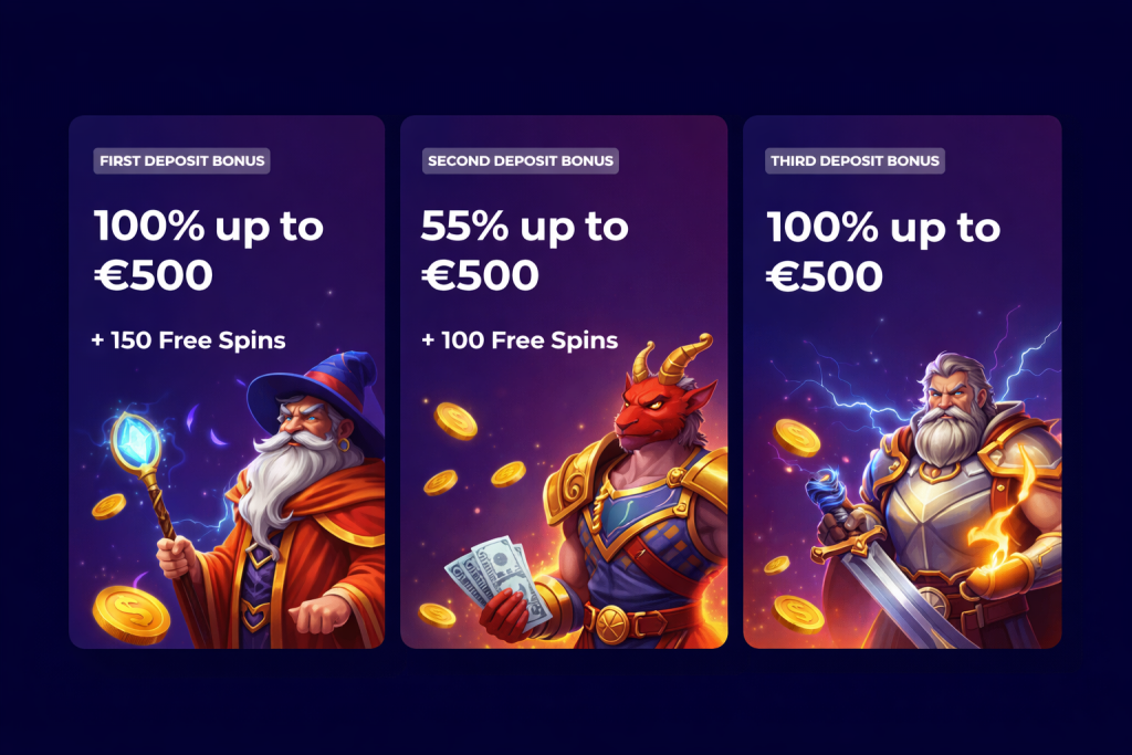 Triple welcome bonus