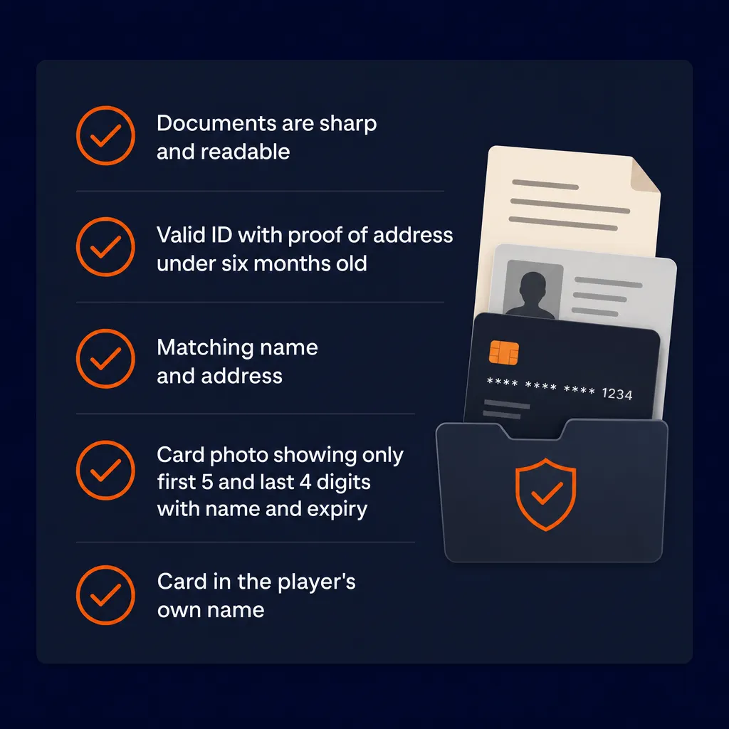 Checklist for preparing Nine Casino KYC documents